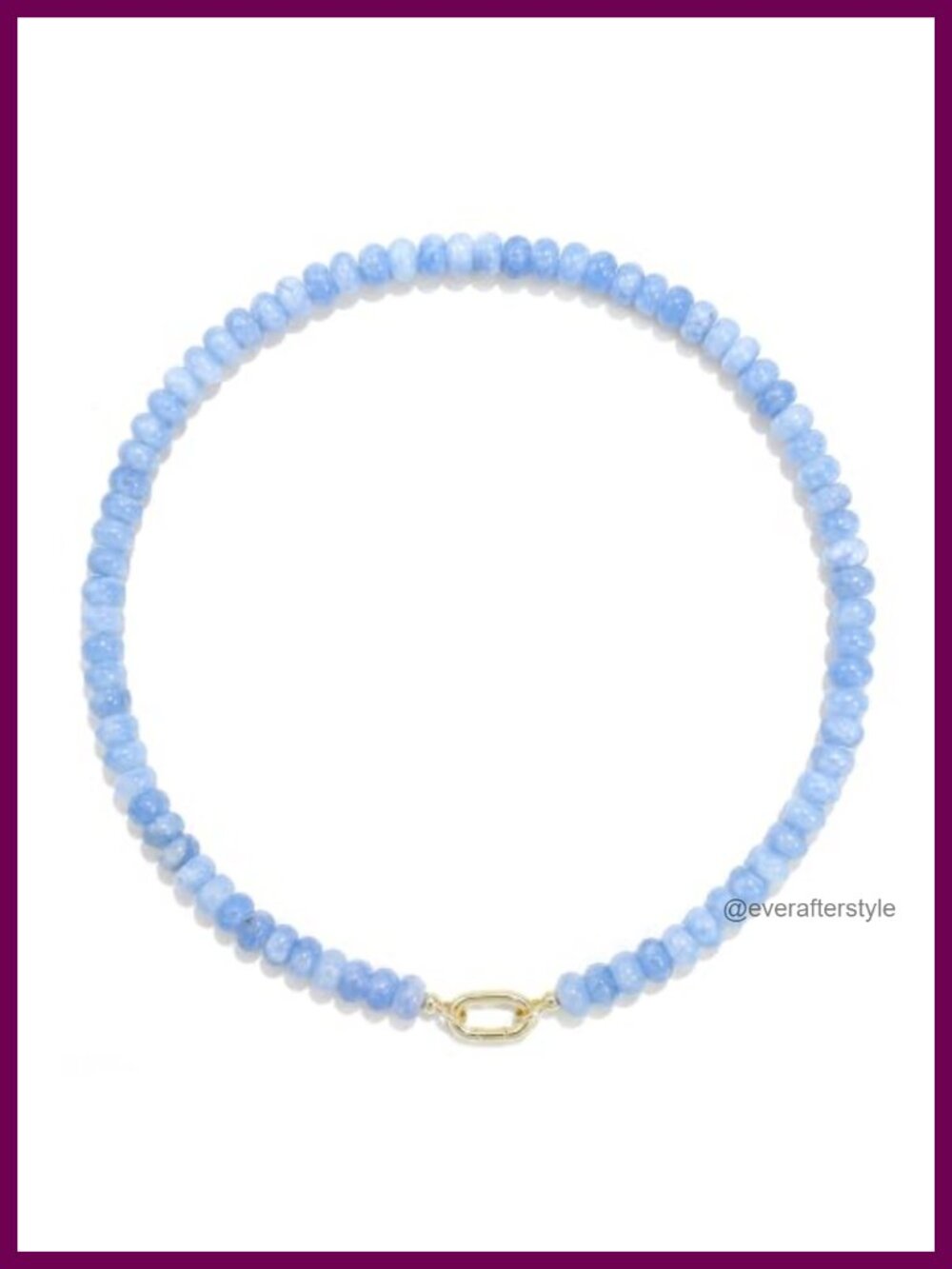 Handmade Natural Stone Beaded Necklace Boho Jewelry Gold Plated Gift